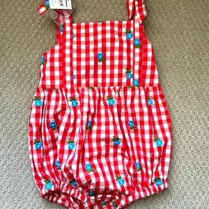 NWT Hanna Anderson gingham romper